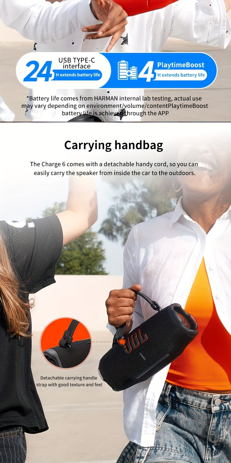JBL Charge 6 – Altavoz Bluetooth portátil profesional
