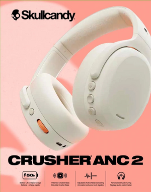 Audífonos Skullcandy Crusher Anc 2 S6CAW-S951 Inalámbricos Beige