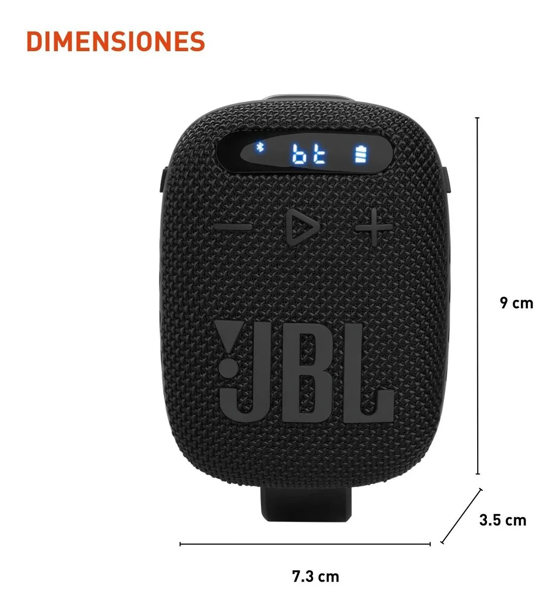 Bocina JBL Home WIND 3 portátil con bluetooth waterproof negra