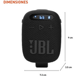 Bocina JBL Home WIND 3 portátil con bluetooth waterproof negra