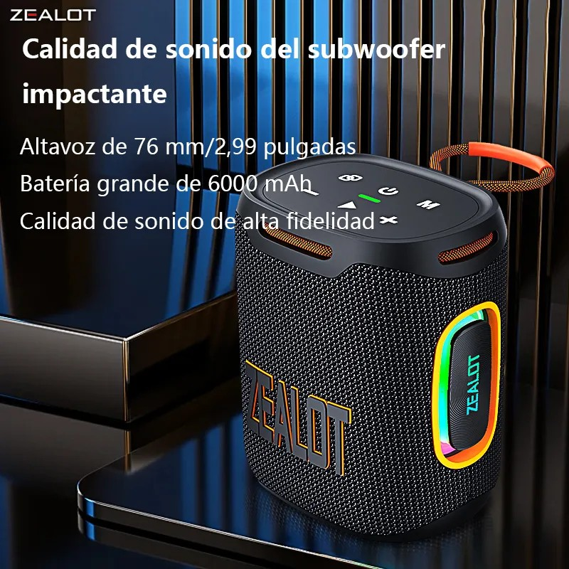 Altavoz Bluetooth Zealot S122 Color Negro