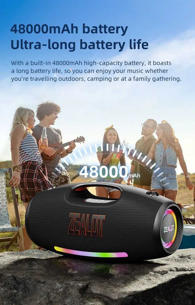 Bocina Bluetooth Zealot S89 250w Subwoofer Ip6 Powerbank Tws