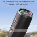 Bocina Bluetooth Zealot S76 50w Luz Subwoofer Tws Usb Ipx6