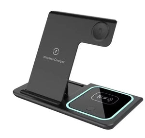 Cargador Inalámbrico Plegable 3 en 1 de Escritorio