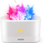 Difusor de Aroma y Humidificador Ultrasónico con Lámpara de Llama de Siete Colores