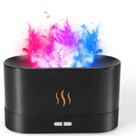 Difusor de Aroma y Humidificador Ultrasónico con Lámpara de Llama de Siete Colores