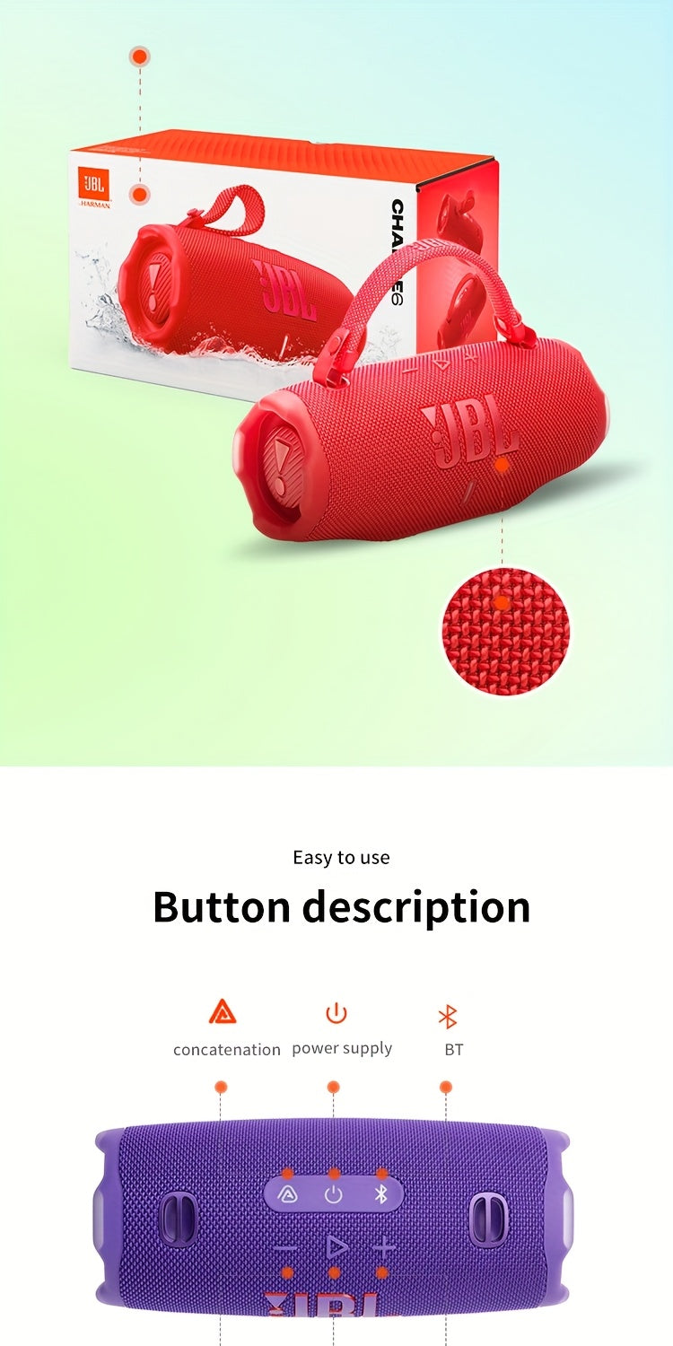 JBL Charge 6 – Altavoz Bluetooth portátil profesional