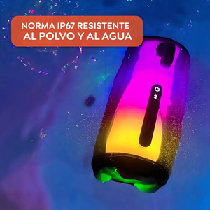 Bocina JBL Pulse 5 portátil con bluetooth waterproof negra