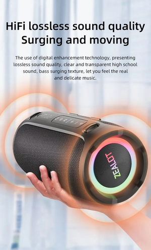Bocina Bluetooth Zealot S76 50w Luz Subwoofer Tws Usb Ipx6