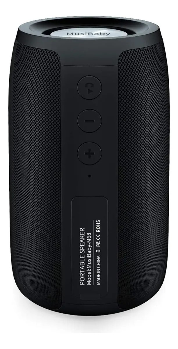 Bocina Zealot S32 portátil con bluetooth y wifi waterproof negra