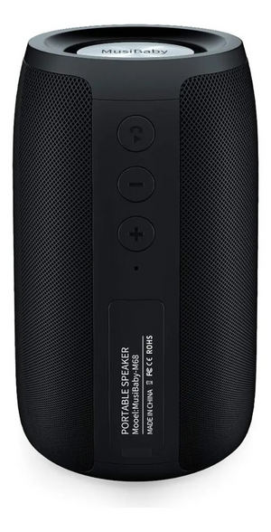 Bocina Zealot S32 portátil con bluetooth y wifi waterproof negra