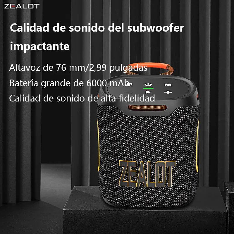 Altavoz Bluetooth Zealot S122 Color Negro