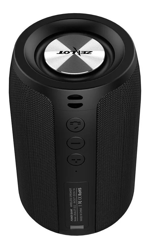 Bocina Zealot S32 portátil con bluetooth y wifi waterproof negra