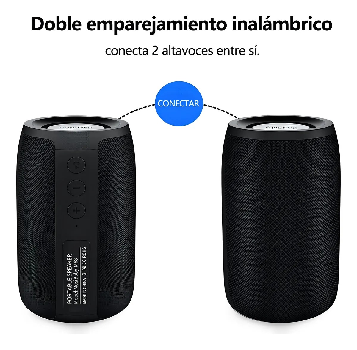 Bocina Zealot S32 portátil con bluetooth y wifi waterproof negra