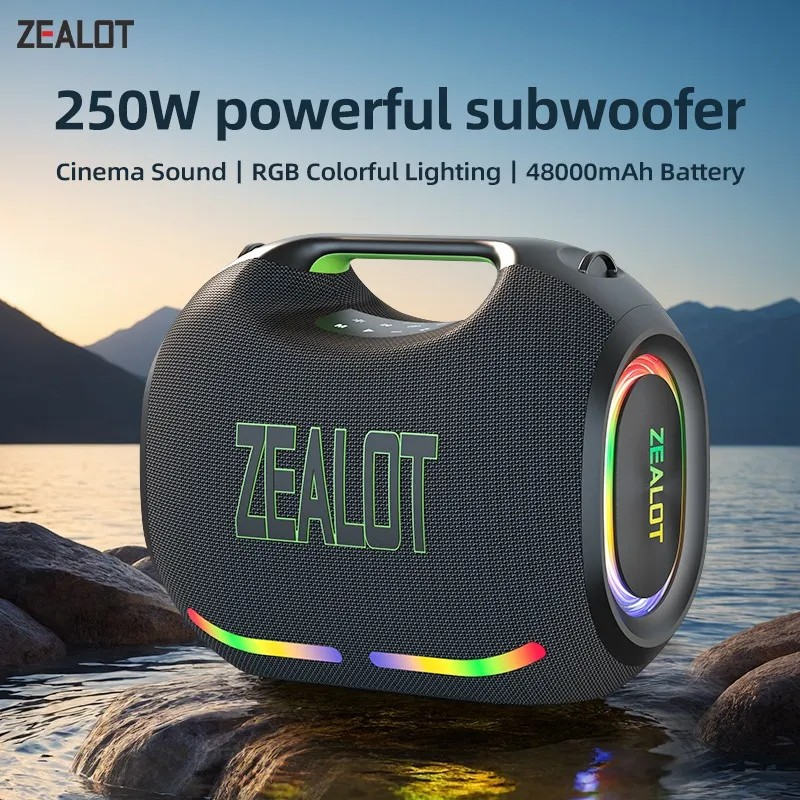 Bocina Bluetooth Portátil Zealot Ze21 250w Alta Potencia