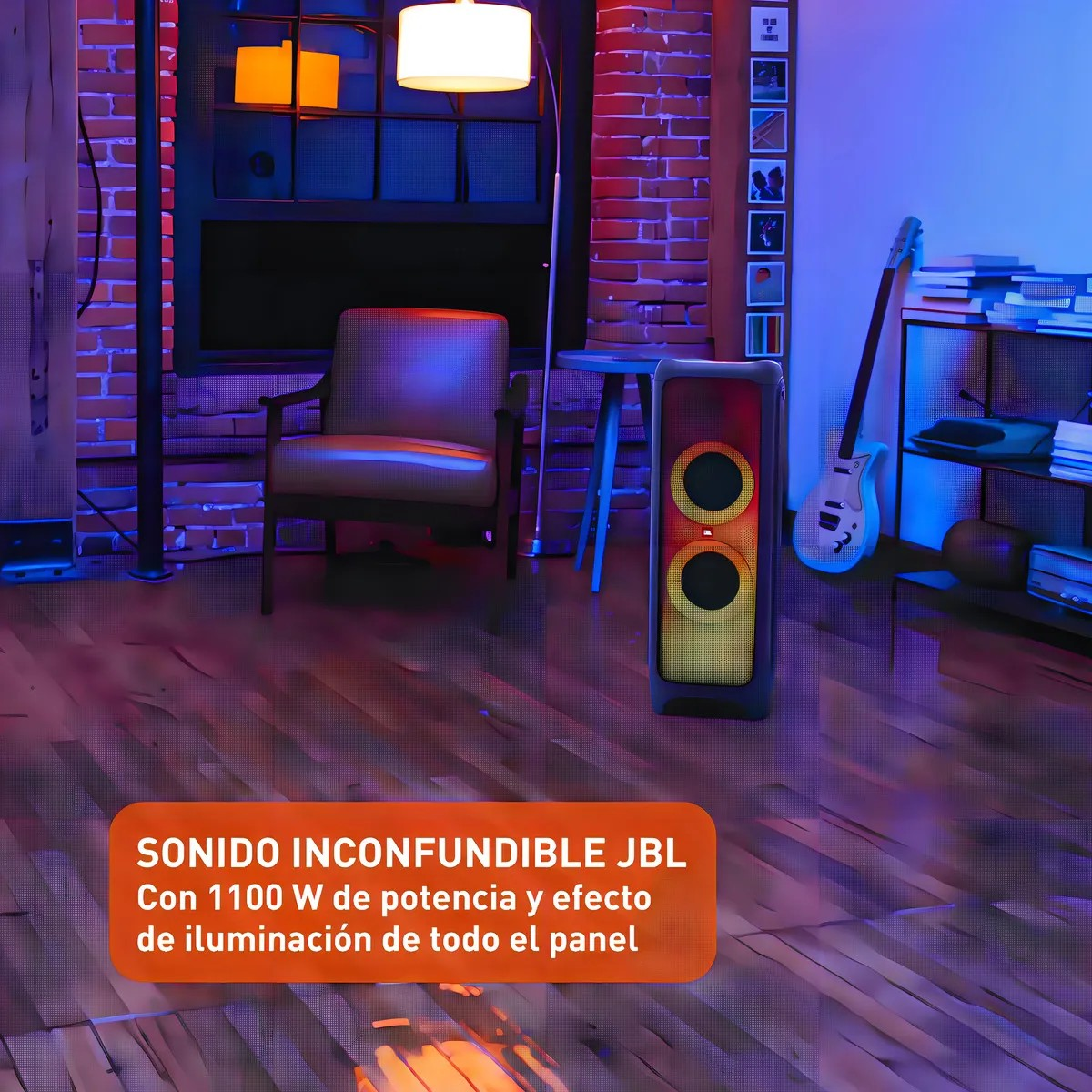 Bocina JBL PartyBox 1000 portátil con bluetooth black