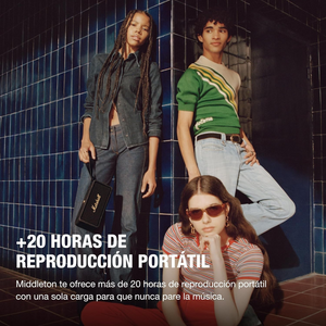 Marshall Middleton Bocina Portátil Bluetooth - Negro/Latón