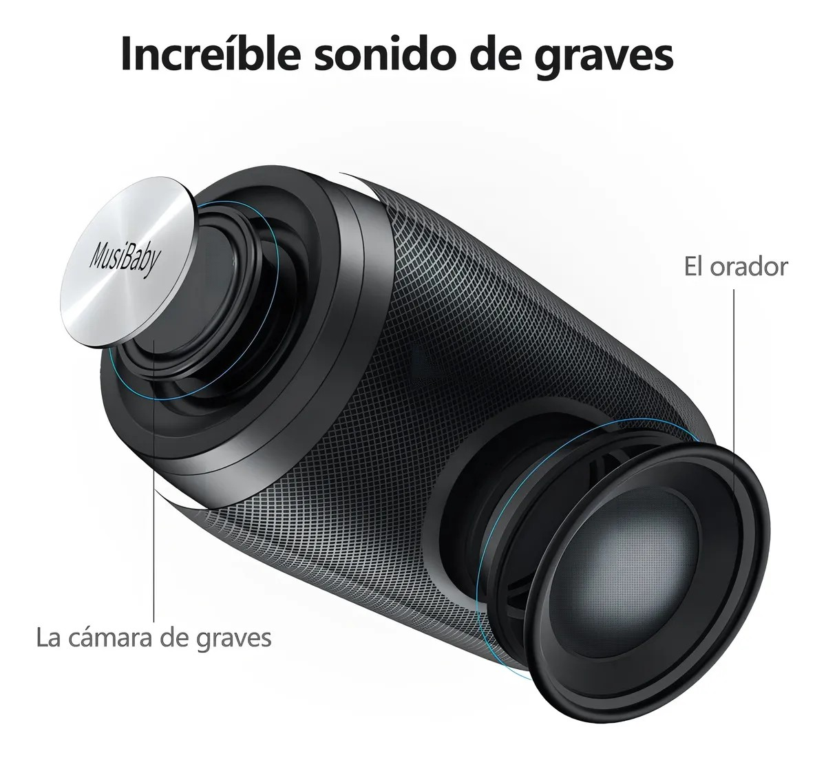Bocina Zealot S32 portátil con bluetooth y wifi waterproof negra