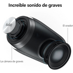 Bocina Zealot S32 portátil con bluetooth y wifi waterproof negra