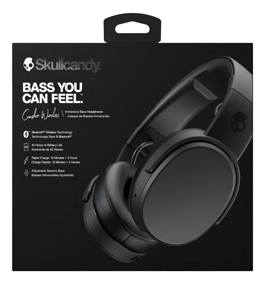 Audífonos gamer inalámbricos Skullcandy Crusher Wireless S6CRW black